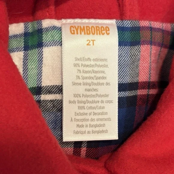 Gymboree Girls 2T Red Pea Coat Bows Double Breasted Christmas Holiday - Picture 4 of 11